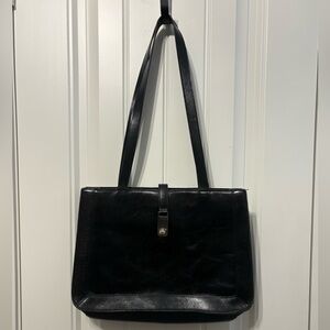 Vintage EGO Black Leather Bag